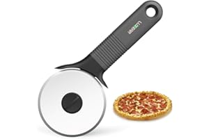 Luxear Pizza Cutter Wheel, Professional Large Pizza Slicer Wheel with Removable Stainless Steel Blade Silicone Grip Ergonomic Design Anti-Slip with Protective Cover, Washable Dishwasher Safe
