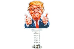 MONTY SOUL Gongolo à ressort Donald Trump - Décoration amusante pour tableau de bord, gadgets voiture et bureau - Accessoire mignon pour machine et cadeau original homme et femme
