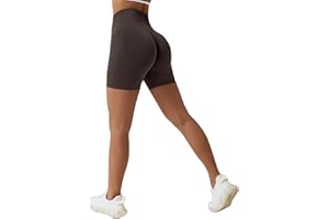 Sfit Damen Scrunch Butt Sport Shorts Kurze Leggings Push Up High Waist Boom Booty Nahtlos Biker Tights Gym Shorts Blickdicht Sporthose für Sommer Workout Gym Yoga Fitness