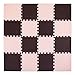 Produktbild meiqicool Bunt Puzzlematte Schaumstoff Puzzle Matte Kinder Spielteppich Spielmatte Baby Krabbeln Boden Schlafzimmer Yoga Turnhalle 30*30cm 16 teilig (Braun und beige)