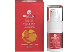 BasicLab serum do twarzy z retinolem, koenzymem Q10 i witaminą C | 15 ml | przeciwzmarszczkowe serum na noc dla kobiet, biały