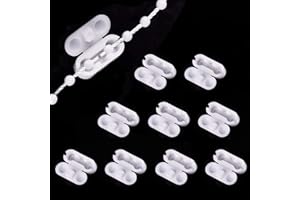 LICQIC Roller Blind Cord Connector Clips, Replacement Pull Ball Chain Connector fits 4.5mm Roller, Roman and Vertical Blinds, 10 Pcs Plastic