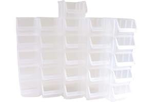 HERGESTELLT FÜR BAUPROFI BAUPROFI 26er Set Sichtboxen Werkstatt-Lagerboxen, Transparent, Polypropylen, 26 Stück, T max. 240mm / min. 210mm x B 145mm x H 125 mm