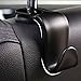 Produktbild Duk3ichton Autositz Zurück Haken Autositz Zurück Kopfstütze Mount Bottle Bag Kleinigkeiten Kunststoff Haken Hanger Organizer Schwarz