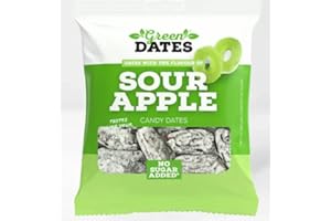 ‎ARBO-LIVING Green Dates Sour Apple 90g – Fruchtige Dattel-Snacks mit grünem Apfel-Geschmack – Superfood trifft Süßigkeit – Vegan, glutenfrei & natürlich – Ideal für unterwegs & zwischendurch