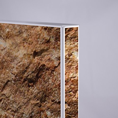 banjado – Pinnwand Magnettafel weiß 78cm x 37cm quer mit Motiv Steinstruktur - 5