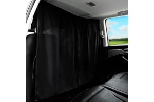 GUOYOU Rideaux de Séparation de Voiture, 136 * 80cm Protection Solaire Universelle Intérieurs de Voiture Pare Soleil, Isolation Thermique Rideaux D'intimité Amovibles, pour Camping Sieste Voyage
