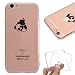 Produktbild iPhone 6S 6 Hülle, E-Unicorn Handyhülle Apple iPhone 6S 6 Hülle Transparent mit Muster Panda Silikon Durchsichtig Tasche Ultra Slim Dünn TPU Bumper Schutzhülle Stoßfest Hochwertigem Zubehör Set Etui Schale Back Case Cover Rückseite