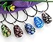Produktbild Skyllc® 10 Teardrop Millefiori Glas Murano Lampwork Halskette Anhänger mit Clipper für Frauen
