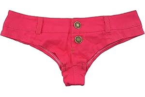 Faringoto Damen Sexy Low Waist Stretch Mini Denim Shorts Hot Pants Clubwear