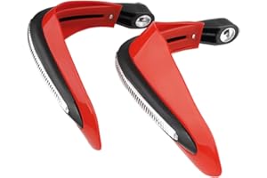 HUIOP Paramanos de Moto,2 Protectores de Manos universales para Motocicleta con luz LED, Protector de Manillar para Motocicleta