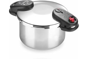 Alza Space - Autocuiseur Rapide 6L, Acier Inoxydable 18/10, 2 Modes de Cuisson, Design Ergonomique, Économie d’Énergie, Poignées Thermo-Résistantes