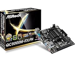Asrock QC5000M-ITX/PH Mainboard Sockel (AMD FT3 Kabini A4-5050/5000 Quad-Core APU, Radeon HD8330, USB 3.0) schwarz