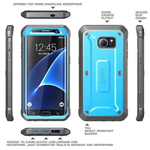 Supcase Carcasa para Samsung Galaxy S7 Edge 2016 - Funda completa resistente  serie Unicorn Beetle Pro  Azul