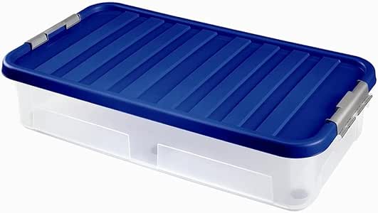 HEIDRUN Unterbettbox, Unterbett-Rollbox, 80 x 40 x 18 cm, mit farbig