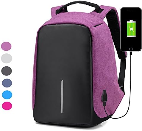 CHIKIENCALL Anti-theft Travel Backpack Laptop Bag with USB Charging Port Large Capacity Waterproof Light-Weight Luminous School Bag for College Student Work Men &amp; Women