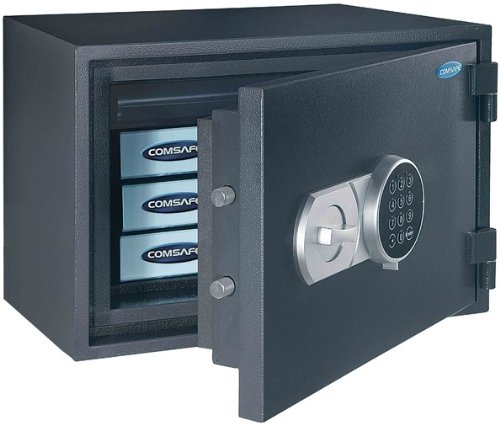 ROTTNER Sydney40 Fire Safe – Heavy Duty Double-Walled 38kg 1-Hour Fireproof Cash-Rated Security Safety Deposit Box with LCD Electronic Digital Lock