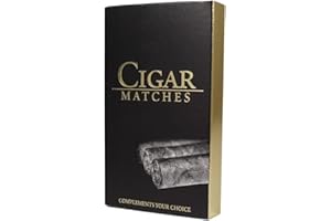 Sepilo Zigarrenhölzer Luxus Zünder Pipe and Cigar 95mm Lange Streichhölzer Zigarrenstreichhölzer Zündhölzer für Zigarren Pfeifen Kamin Grill Kerze Hölzer mit Langer Brenndauer (1 Packung)