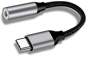 iJiZuo USB Type C to 3.5mm Headphone Jack Adapter, USB C to Aux Audio Dongle Cable Cord Compatible with Samsung Galaxy S21 S20 Ultra S20+ Note 20 10 S10 S9 Plus, Huawei P40/P30 Pro/P20, Xiao mi