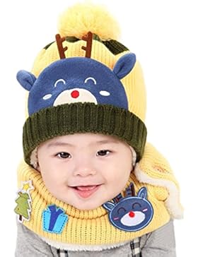 Babybekleidung Hüte & Mützen Longra Baby Jungen-Mädchen gestrickt schönen weichen Hut für Kinder Hüte Schal Mütze...