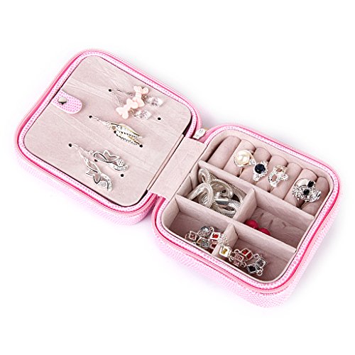 Schmuckschatullen Portable Schmuck Box Transporttasche Ohrring Ring Halskette Armband Veranstalter Halter - 4