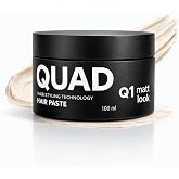 QUAD Q1 Mat Sa&ccedil; Pastası & Wax 100 ml, G&uuml;&ccedil;l&uuml; Tutuş, Doğal Mat G&ouml;r&uuml;n&uuml;m, Hacim Artırıcı Sa&ccedil; Şekillendirici Hair Paste, Unisex