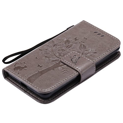 Nancen Tasche Hülle für Nokia Lumia 630 / 635 (4,5 Zoll) Flip Schutzhülle Zubehör Lederhülle mit Silikon Back Cover PU Leder Handytasche im Bookstyle Stand Funktion Kartenfächer Magnet Etui Schale - 4