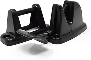 Mystatic BLACK DOOR CLIP FOR STATIC CARAVAN CATCH RETAINER HOLDER DOOR LEVER TOURING BOAT