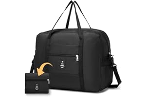 BAGZY Pieghevole Borsa da Viaggio 40L Bagaglio Impermeabili Tote Holdall Super Leggero Duffel Fitness Borse Sportive da Donna Fine Settimana Degli Shopping Borsa