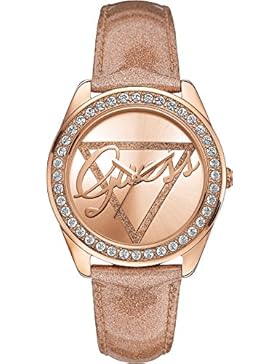 Guess Damen-Armbanduhr Analog Quarz Leder W0023L4