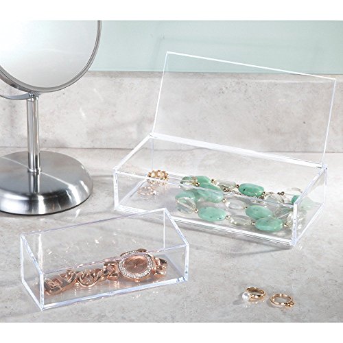 Interdesign 39650EU Clarity Aufbewahrungsbox mit Deckel Groß, 10 cm Hoch, durchsichtig - 2