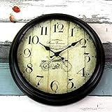 SLH Europäische kreative Retro Uhr Wohnzimmer wanduhr stumm Kunst metallwanddiagramme einfache wanduhr