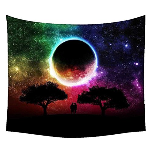 Snoogg Universe Graphic Print indischen Mandala Wandbehang Tapisserie Dekorative Wohnheim Wandteppichen Beach Picknick Tabelle Hippie Tapisserie Wand, Bohemian Gobelin