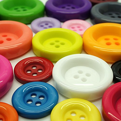 Soul-Cats® Knopfset in verschiedenen Farben und Größen Kunststoff bunt , Größe:18 mm;Farbe:grün - 2