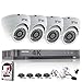 Produktbild HikVision 4-Kanal DVR CCTV Sicherheitssystem und 4 Sony 2,4 MP CMOS TVI 1080P weiße Kuppel-Kameras mit voller HD-Auflösung, 20 m Infrarot-Nachtsicht, P2P, E-Mail, 2 TB HDD