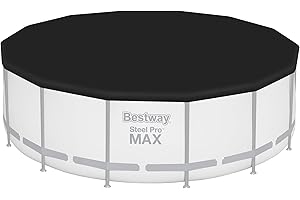 BESTWAY Cobertor de Invierno Redondo Ø427 cm de PVC para Piscinas Negro