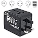 Produktbild Travel Adapter Worldwide All in One Universal Power Converters Wall AC Power Plug Adapter Safety Fused Wall Charger with Dual USB Charging Ports for USA EU UK AUS Phone Laptop