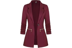 Tomwell Femme Élégant Blazer Femme Chic Veste Blazers Veste De Costume Manche Longue OL Bureau Affaires Pockets Boutons Costume Blouson Jackets Cardigan Blazer