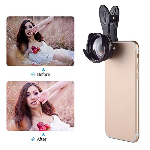 Apexel 70mm Lens, obiettivo professionale della fotocamera telefonica HD, obiettivi della fotocamera per telefoni cellulari con clip ottico da 2,5x ottico per iPhone iPad Samsung LG (perfetto per i ritratti di strada, foto di avventura e viaggi)