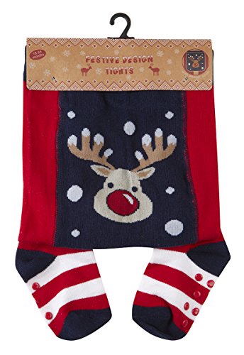 TICK TOCK New Baby Novelty Girls Christmas Tights Xmas Cotton Snowman Reindeer
