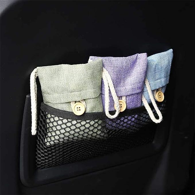 Charcoal Activated Carbon Air Purifier Bag Drives Away Odours From Car, Kitchen & Bathroom (Pack of 3)