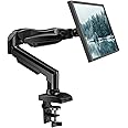 HUANUO Monitor Halterung für 13 bis 32 Zoll Bildschirme, Einzelner Monitorarm Ständer Hält 2~9 kg, Höhenverstellbare mit Neig