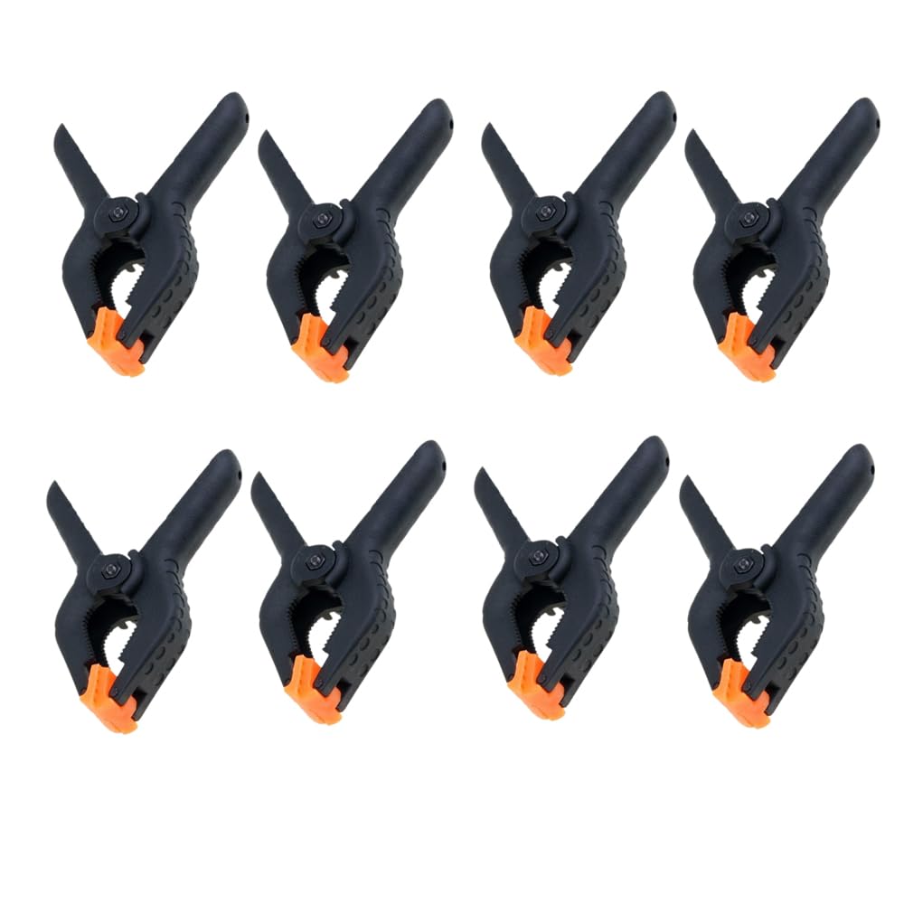 Winsumm Photography Backdrop Support Spring Clamp 4.3"/11cm for Background Muslin, Canvas, Paper, Chromakey Screen, Heavy Duty Clip, Photo Studio, Backdrops Backgrounds Woodworking (Set of 8)