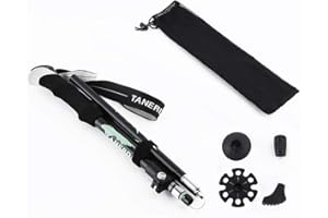 KWNRAOR Trekking Pole, Collapsible Hiking Pole Stick with Quick Lock System 7075 Aluminum EVA Grip Handle for Men and Women