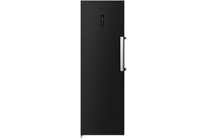 Teknix TH60TNFBIX Tall Freestanding Freezer - Upright with 274 Litre Capacity - No Frost - Suitable for Outbuildings - Metal Tech Cooling - Black Stainless Steel, 185.5H x 65.1D x 59.5W (cm)