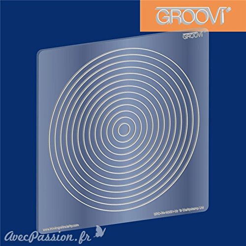 claritystamp - Gabarit tracage del pergamino círculos entrelazados Groovi - 15 x 15 cm