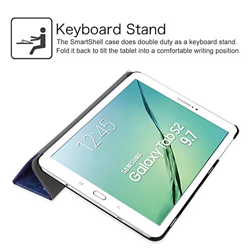 Fintie Samsung Galaxy Tab S2 9.7 Hülle Case – Ultra Schlank Superleicht Ständer Smart Shell Cover Schutzhülle Tasche mit Auto Schlaf / Wach Funktion für Samsung Galaxy Tab S2 T810N / T815N / T813N / T819N 24,6 cm (9,7 Zoll) Tablet-PC, Die Galaxie - 9