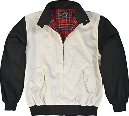 Jacke English Style / Harrington Jacke / Strickbndchen / Karofutter S - XXL Farbe Schwarz/Wei Gre S Jacke English Style / Harrington Jacke / Strickbndchen / Karofutter S - XXL Farbe Schwarz/Wei Gre S