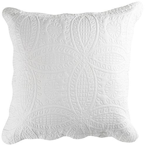 Charm and Stony Plain Soft Microfibre Cushion Cover + Insert, Polyester, white, 60 x 60 cm
