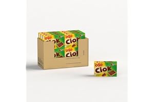 ORO SAIWA Oro Ciok, Biscotto con Tavoletta di Cioccolato alla Nocciola, Merenda Semplice e Golosa, Fonte Naturale di Fibre, Senza Coloranti e Conservanti, 14x250g (14 confezioni da 250g)